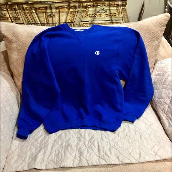 New Champion Blue Sweatshirt Sz L - Picture 1 of 3